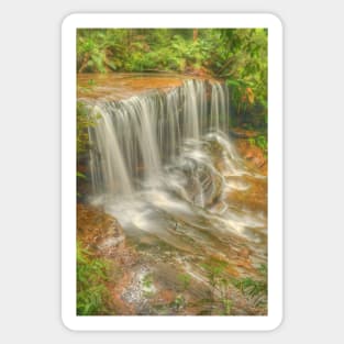 Lower Somersby Falls .. Portrait view Sticker